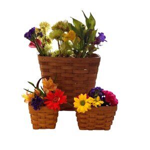 Vintage 1987/1995/1997 Assorted Hanging Baskets - Set of 3